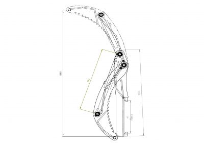 Wood grapple for pallet forks