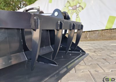 Grab bucket mini burned tines