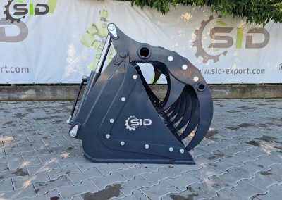 Grab bucket burned tines