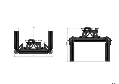 Silage blade 5.5 m SID with a working angle of 180 degrees.