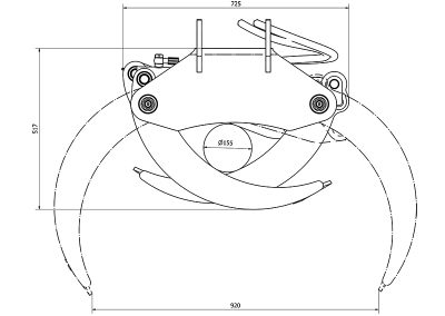 Front wood grapple